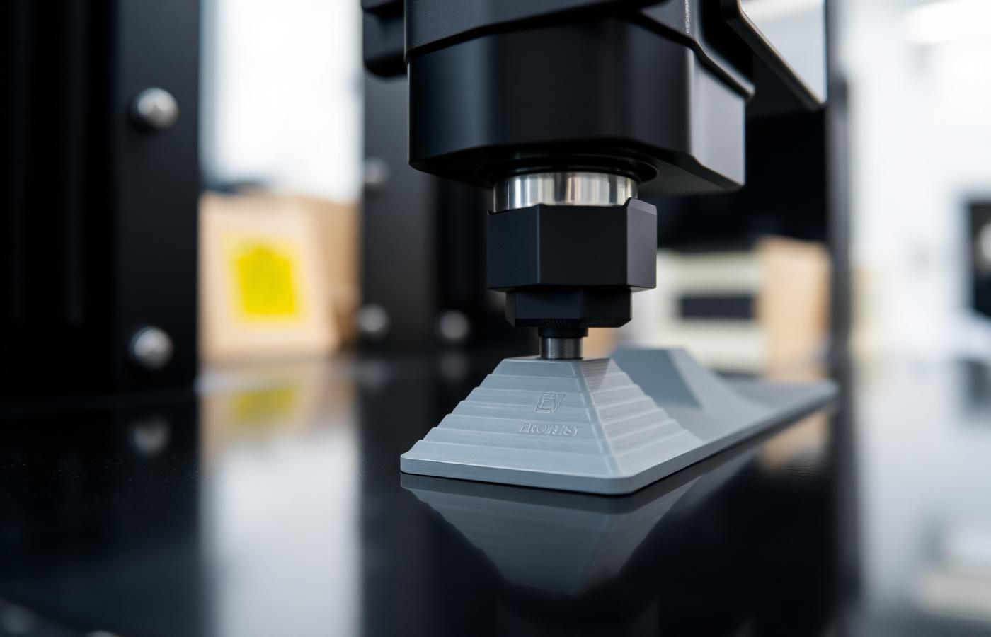 Close-up of a printer nozzle depositing filament on a prototype part